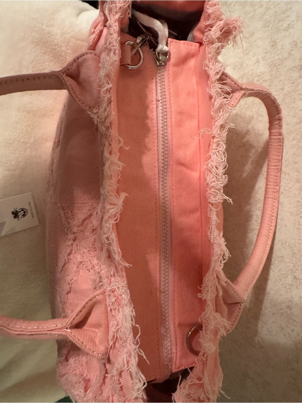 Wildfox Pink Frayed Patchwork Tote - Picture 4 of 7